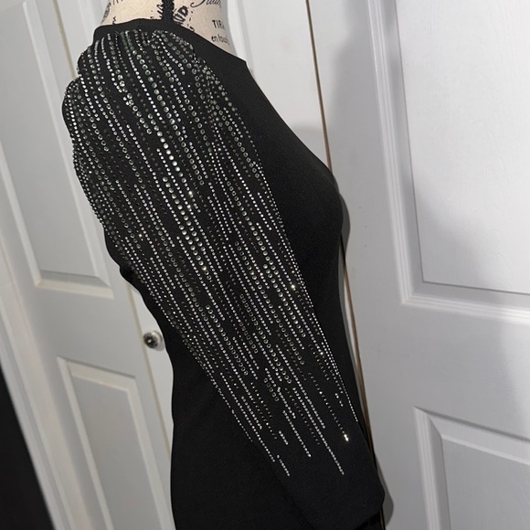 Calvin Klein Dresses & Skirts - Women's Calvin Klein Scuba Crepe Sheath with Beaded 3/4 Sleeves